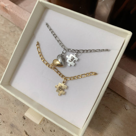 Heart Magnetic Puzzle Bracelet