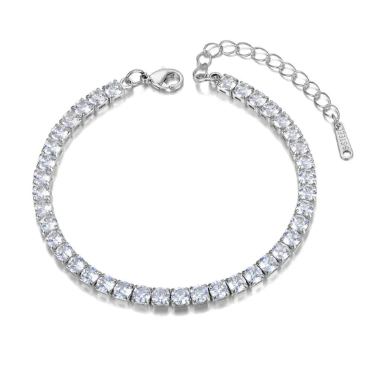 ‘ICE ICE BABY' 4MM STAINLESS STEEL BRACELET