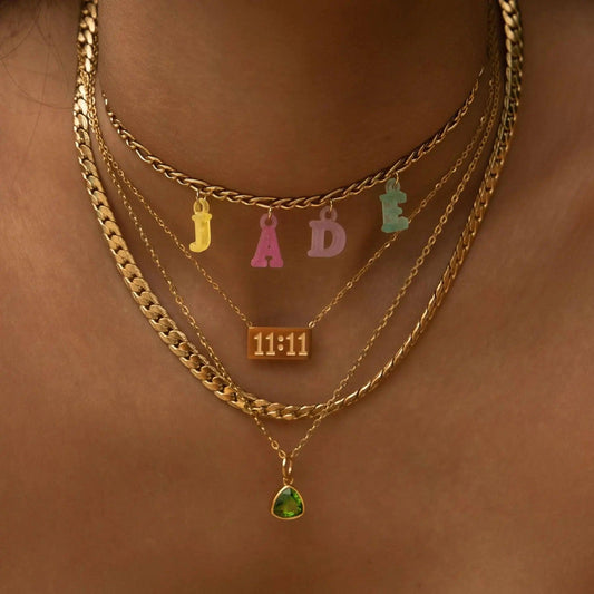 Custom Colorful Name Necklace