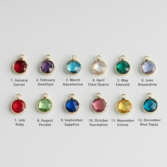 Old English Initial Necklace With Birthstone